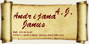 Andrijana Janus vizit kartica